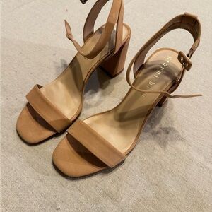Gianni Bini Tan Block Heel Sandals